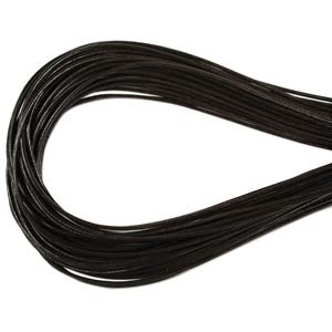 1.5mm Premium Greek Leather Cord - Sold by 1 Yard / 3 Feet - Dark Brown