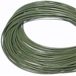 1.5mm Premium Greek Leather Cord - Sold by 1 Yard / 3 Feet - Olive