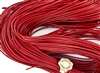 1.5mm Premium Greek Leather Cord - Sold by 1 Yard / 3 Feet - Red