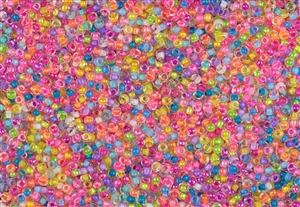 11/0 Toho, Miyuki, Matsuno Japanese Seed Beads - Neon Mix