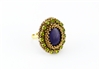 Limited Edition Bead Embroidery Ring Kit - Violet and Moss - Purple Jade