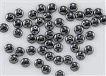 6mm Flat Lentils CzechMates Czech Glass Beads - Hematite Metallic L5