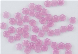 6mm Flat Lentils CzechMates Czech Glass Beads - Milky Pink L6