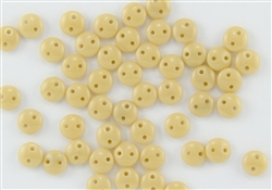 6mm Flat Lentils CzechMates Czech Glass Beads - Beige Opaque L22