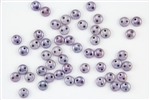 6mm Flat Lentils CzechMates Czech Glass Beads - Opaque Amethyst Luster L38