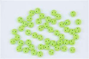 6mm Flat Lentils CzechMates Czech Glass Beads - Opaque Honeydew Matte L44