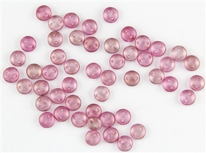 6mm Flat Lentils CzechMates Czech Glass Beads - Cherub Pink Halo L97