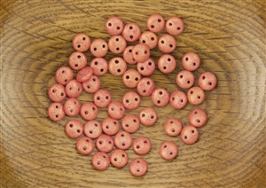 6mm Flat Lentils CzechMates Czech Glass Beads - Pacifica Strawberry L140