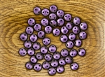 6mm Flat Lentils CzechMates Czech Glass Beads - Black Current Polychrome L148