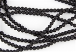 4mm Natural Black Lava Stone Round Beads