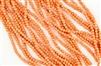 3mm Corrugated Melon Round Czech Glass Beads - Pacifica Tangerine