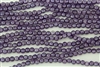 5mm Corrugated Melon Round Czech Glass Beads - Coated Satin Lavender