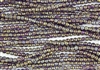 5mm Corrugated Melon Round Czech Glass Beads - Tanzanite Iris Luster