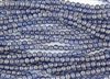 5mm Corrugated Melon Round Czech Glass Beads - Ultramarine Blue Halo