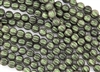 8mm Corrugated Melon Round Czech Glass Beads - Olive Mauve Polychrome