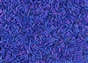 #1 Bugle 3mm Japanese Miyuki Glass Beads - Opaque Cobalt Blue Matte AB #414FR