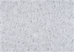 #2 Bugle 6mm Japanese Miyuki Glass Beads - Opaque White #402