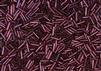 #2 Bugle 6mm Japanese Miyuki Glass Beads - Dark Raspberry Metallic #460