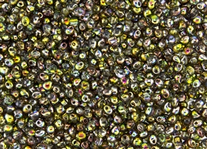 3.4mm Drop Miyuki Japanese Seed Beads - Crystal Magic Green