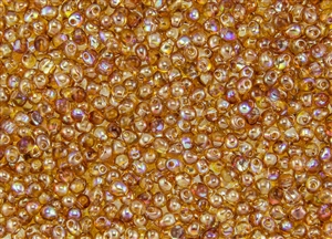 3.4mm Drop Miyuki Japanese Seed Beads - Crystal Orange Rainbow