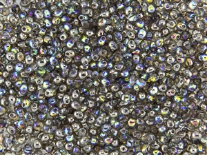 3.4mm Drop Miyuki Japanese Seed Beads - Crystal Graphite Rainbow