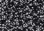 3.4mm Drop Miyuki Japanese Seed Beads - Black Silver Metallic
