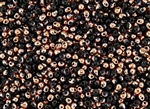 3.4mm Drop Miyuki Japanese Seed Beads - Black Capri/Apollo Gold