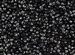 3.4mm Drop Miyuki Japanese Seed Beads - Black Chrome Metallic