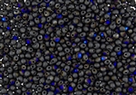 3.4mm Drop Miyuki Japanese Seed Beads - Black Azuro Matte