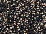 3.4mm Drop Miyuki Japanese Seed Beads - Black Capri/Apollo Matte
