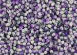 3.4mm Drop Miyuki Japanese Seed Beads - White Opaque Funky Purple