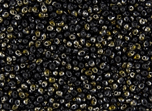 3.4mm Drop Miyuki Japanese Seed Beads - Black Valentinite