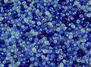 3.4mm Drop Miyuki Japanese Seed Beads - Ocean Blues Mix