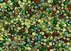 3.4mm Drop Miyuki Japanese Seed Beads - Earthtones Mix