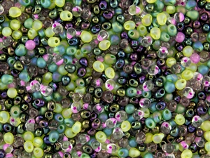 3.4mm Drop Miyuki Japanese Seed Beads - Lavender Garden Mix