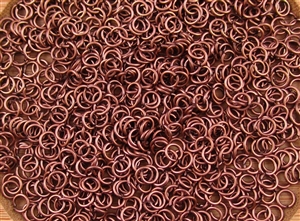 Open Jump Rings 4mm 21G - Antique Copper Finish