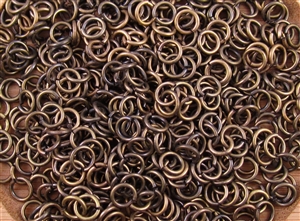 Open Jump Rings 6mm 21G - Antique Brass Plated Metallic