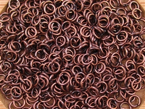 Open Jump Rings 6mm 21G - Antique Copper Finish