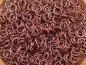 Open Jump Rings 7mm 19G - Antique Copper Finish