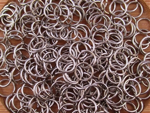 Open Jump Rings 9mm 18G - Nickel Plated Metallic