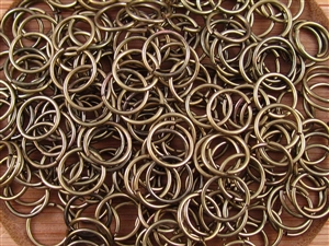 Open Jump Rings 10mm 18G - Antique Brass Finish