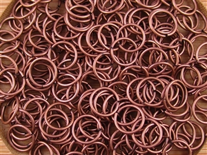 Open Jump Rings 10mm 18G - Slight Antique Copper Finish