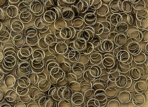 Split Ring Rings 6mm 22G - Antique Brass