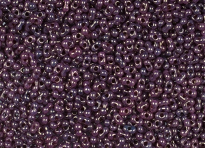 2x4mm Matsuno Japanese Peanut / Farfalle Beads - Milky Antique Purple Opal Gold Luster #3007
