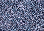 2x4mm Matsuno Japanese Peanut / Farfalle Beads - Opaque Dusty Blue Gold Luster #4008