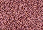 2x4mm Matsuno Japanese Peanut / Farfalle Beads - Opaque Dusty Rose Gold Luster Matte #4009MA