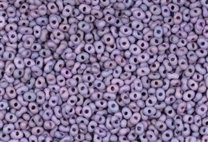 2x4mm Matsuno Japanese Peanut / Farfalle Beads - Opaque Light Violet Gold Luster Matte #4010MA