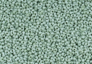 2x4mm Matsuno Japanese Peanut / Farfalle Beads - Opaque Sage Green Luster #4013