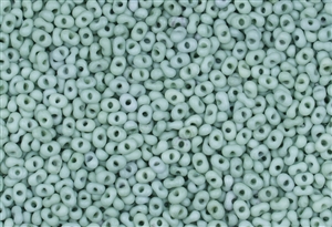 2x4mm Matsuno Japanese Peanut / Farfalle Beads - Opaque Sage Green Luster Matte #4013MA