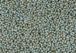 2x4mm Matsuno Japanese Peanut / Farfalle Beads - Opaque Khaki Green Luster #4015
